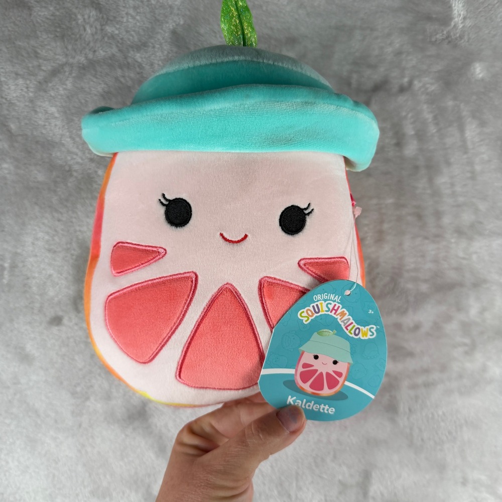 Squishmallows‎ Orange Grapefruit Slice Plush Toy Hat 7 Inch